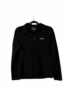 Patagonia Black Microfleece Quarter Zip Pullover size Small